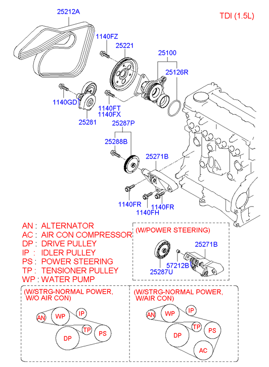 Hyundai 25281-27000 - Intinzator curea, curea distributie aaoparts.ro