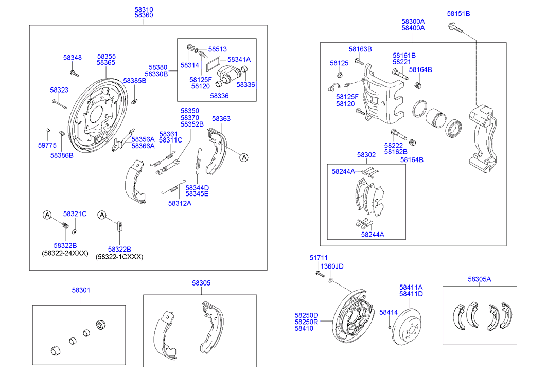 Hyundai 583021CA00 - Set placute frana,frana disc aaoparts.ro