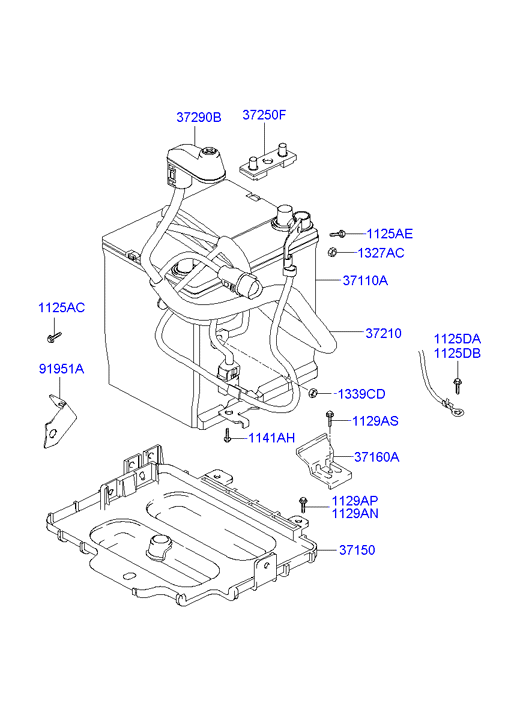 KIA-HYUNDAI 3711038100 - Baterie de pornire aaoparts.ro
