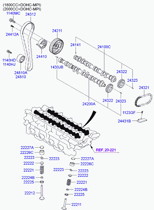 Hyundai 24200-26004 - Ax cu came aaoparts.ro