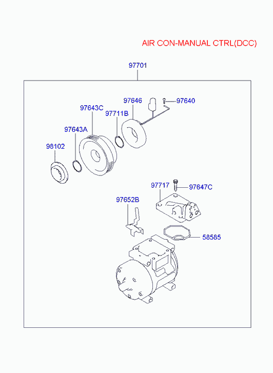 KIA-HYUNDAI 97701-2C000 - Compresor, climatizare aaoparts.ro