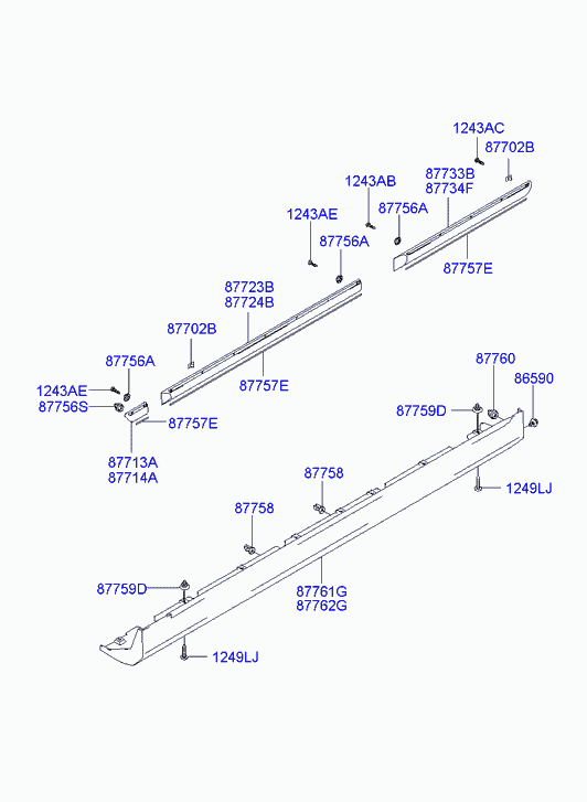 KIA-HYUNDAI 8775535000 - Clips, acoperire decorativa si protectie aaoparts.ro