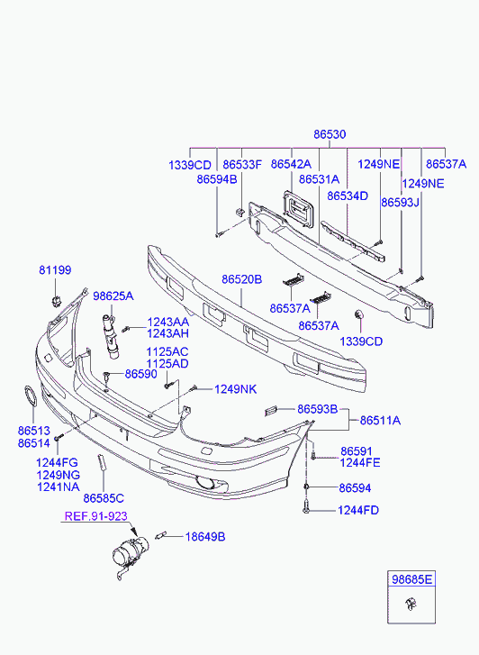 KIA 1864955009 - Bec, proiector ceata aaoparts.ro