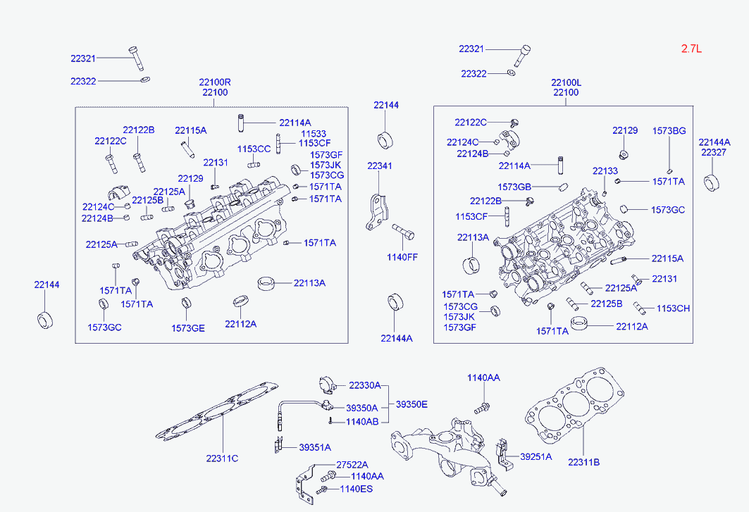 Hyundai 22144-37101 - Simering, ax cu came aaoparts.ro