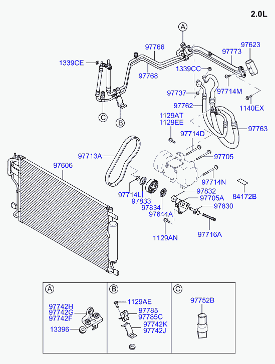 KIA-HYUNDAI 97606-2E000 - Condensator, climatizare aaoparts.ro