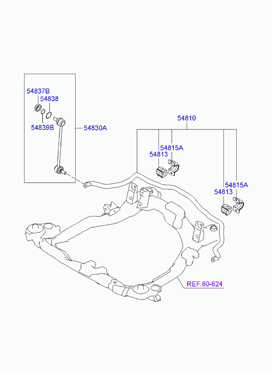 Hyundai 548302E000 - Brat / bieleta suspensie, stabilizator aaoparts.ro