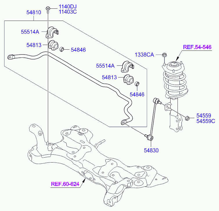 KIA 54830-4L000 - Brat / bieleta suspensie, stabilizator aaoparts.ro