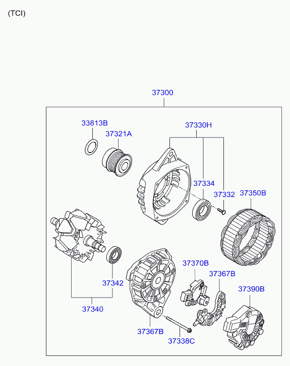 KIA-HYUNDAI 373002B300 - Generator / Alternator aaoparts.ro