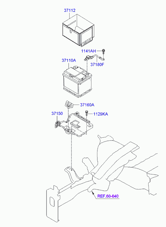 Hyundai 371102V360 - Baterie de pornire aaoparts.ro