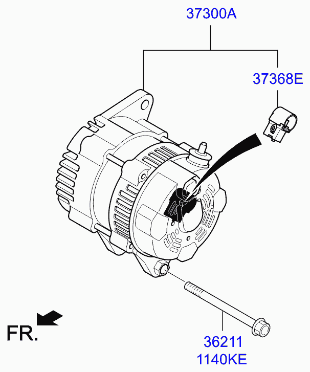 Hyundai 373683C200 - Holder sub-assy - brush aaoparts.ro