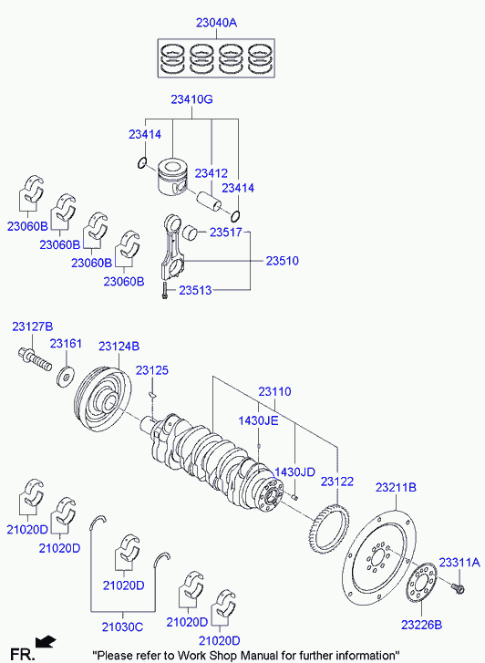 KIA 23124-2F600 - Fulie curea, arbore cotit aaoparts.ro