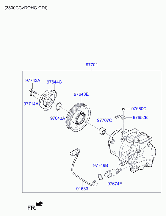 KIA-HYUNDAI 97701-2W000 - Compresor, climatizare aaoparts.ro