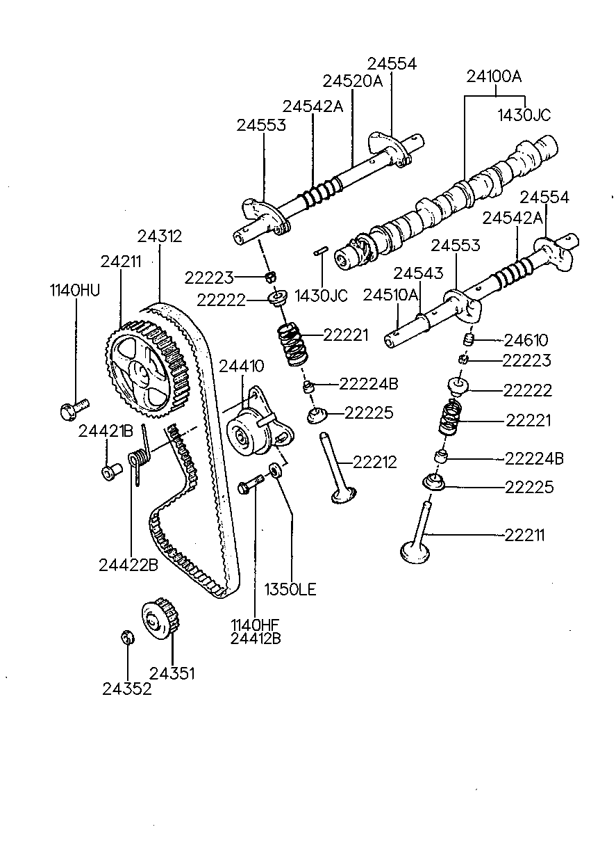 Hyundai 24312 32560 - Curea de distributie aaoparts.ro