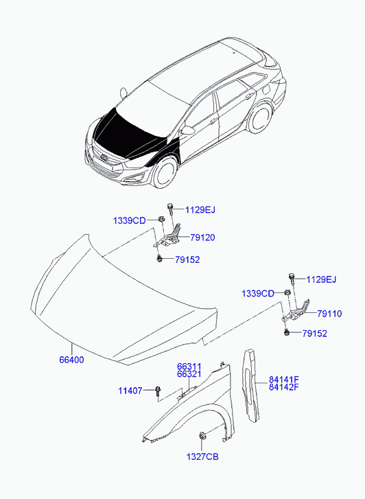 Hyundai 663113Z000 - Aripa aaoparts.ro