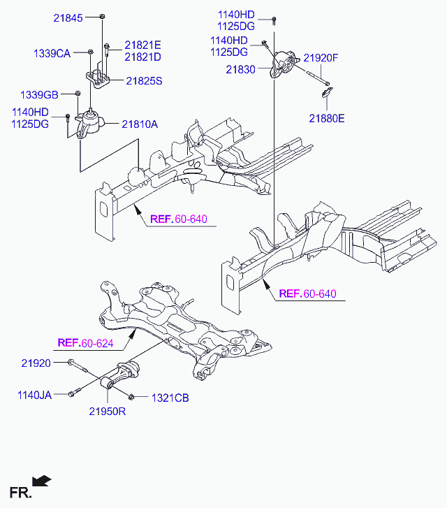 KIA-HYUNDAI 219503Z150 - Suport motor aaoparts.ro