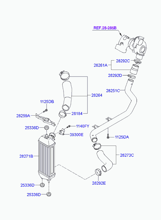KIA-HYUNDAI 282522A700 - Furtun aer supraalimentare aaoparts.ro