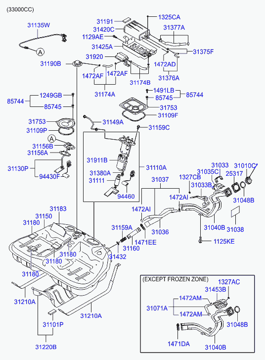 KIA 31911-3L000 - Filtru combustibil aaoparts.ro