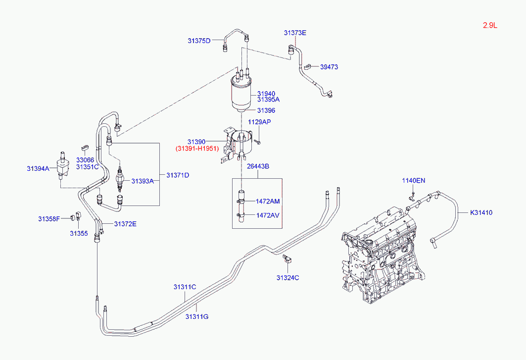 Buessing 31390-H1952 - Filtru combustibil aaoparts.ro