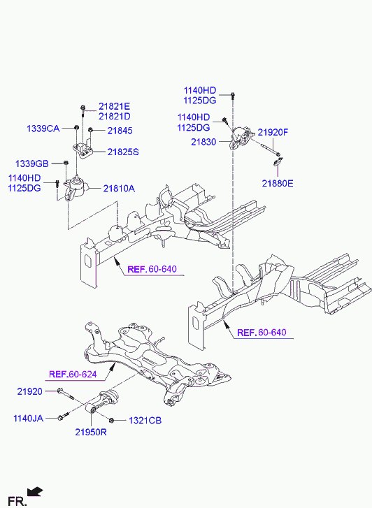 KIA-HYUNDAI 219503Z150 - Suport motor aaoparts.ro