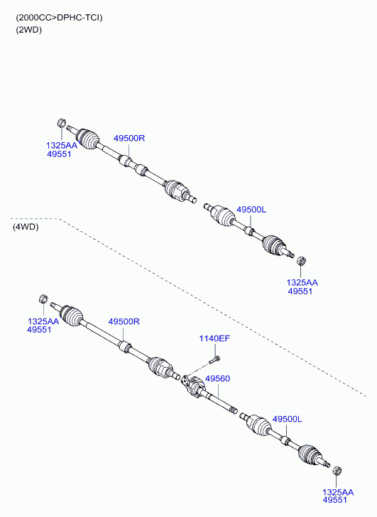 Hyundai 495513S000 - Set rulment roata aaoparts.ro