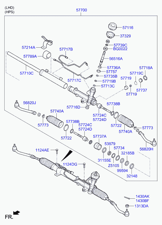 KIA-HYUNDAI 57740-2W000 - Ansamblu burduf, directie aaoparts.ro