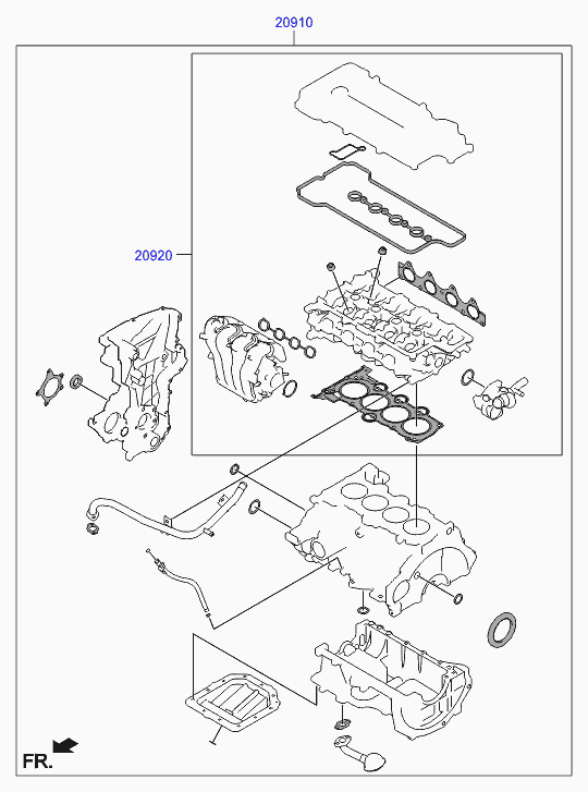 KIA-HYUNDAI 20910-2BU06 - Set garnituri complet, motor aaoparts.ro