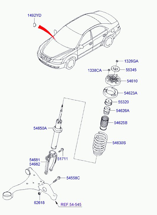 Hyundai 54611-3K140 - Amortizor aaoparts.ro