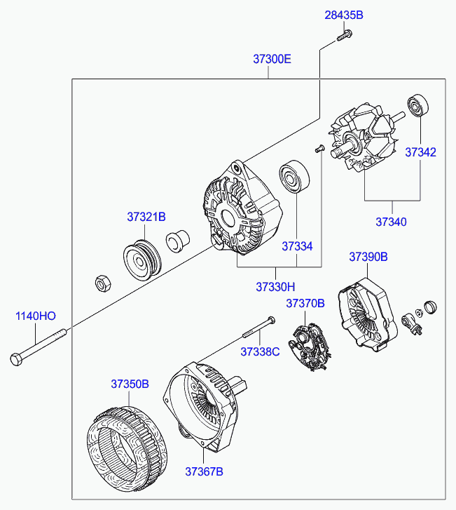 Hyundai 373002A010 - Generator / Alternator aaoparts.ro