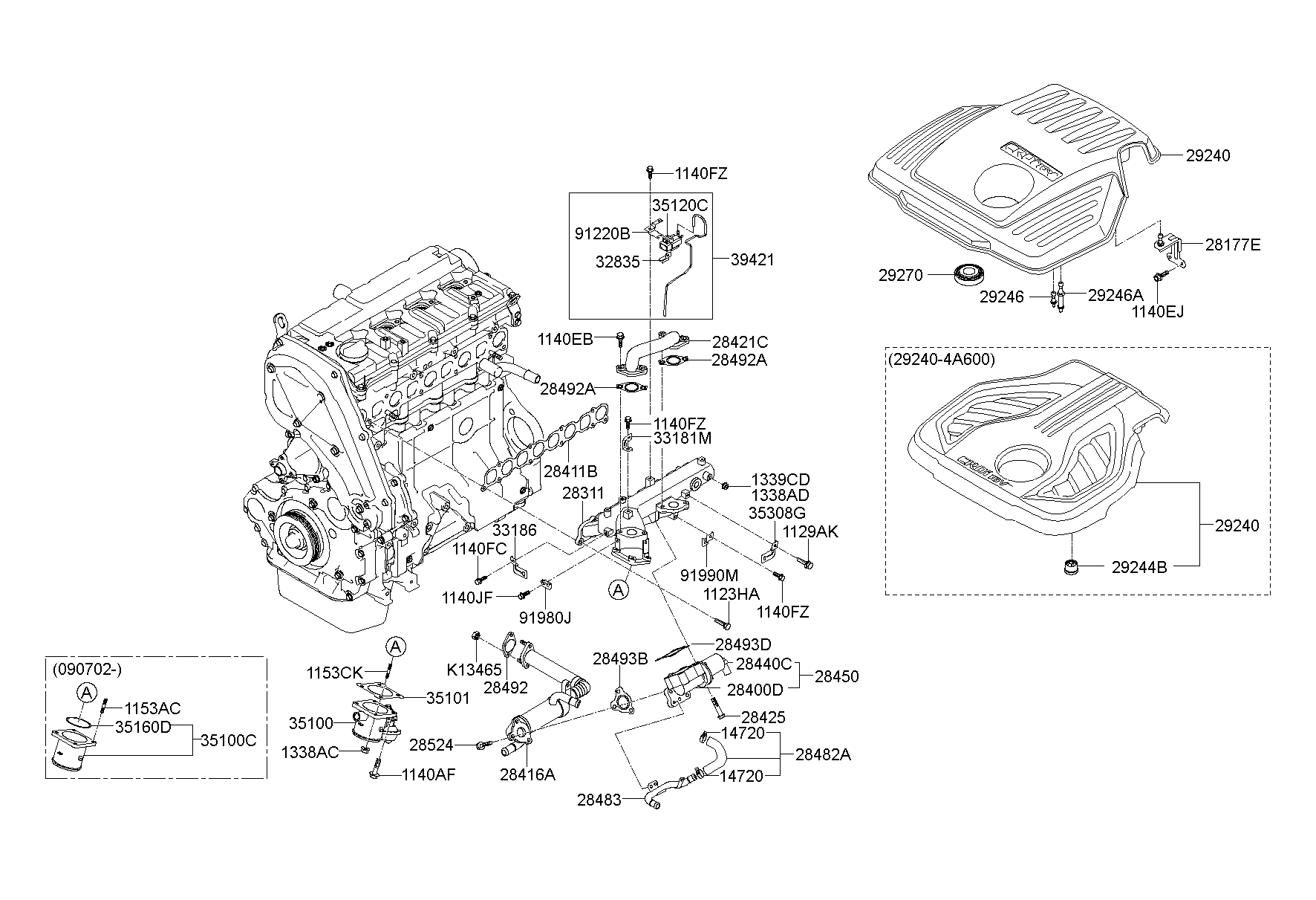 KIA-HYUNDAI 28355-4A001 - Garnitura, galerie admisie aaoparts.ro