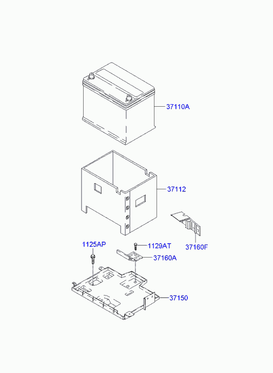 Hyundai 371103A100 - Baterie de pornire aaoparts.ro