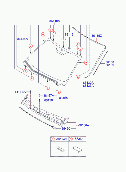 KIA-HYUNDAI 861102L081 - Parbriz aaoparts.ro