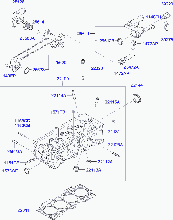 KIA 22144-21010 - Simering, ax cu came aaoparts.ro