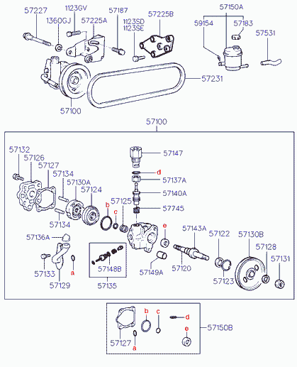 Hyundai 57231 02000 - Curea transmisie aaoparts.ro