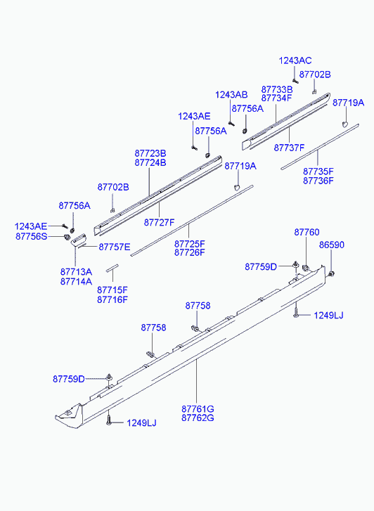 KIA-HYUNDAI 8775535000 - Clips, acoperire decorativa si protectie aaoparts.ro