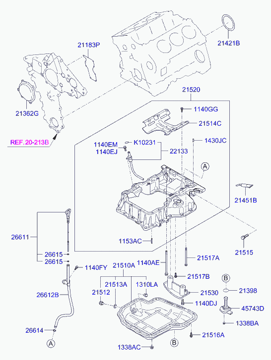 KIA-HYUNDAI 26614-35020 - Garnitura, suruburi capac supape aaoparts.ro