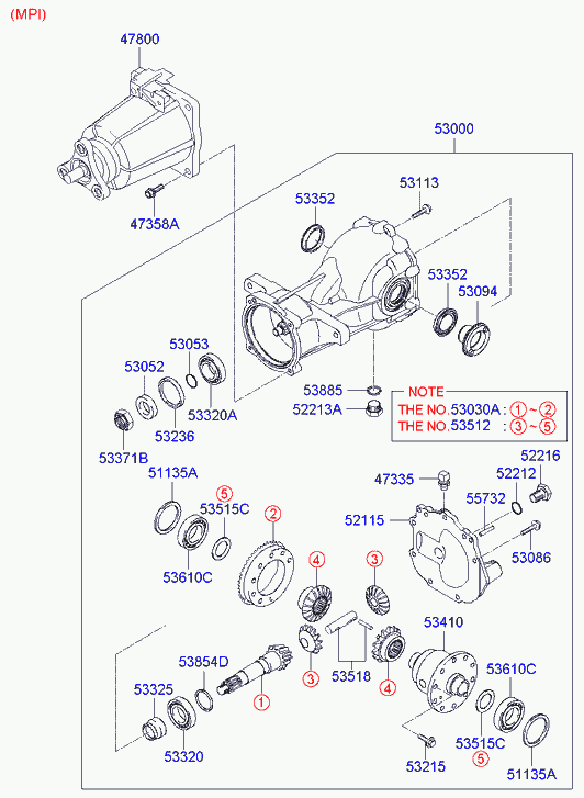 KIA-HYUNDAI 53068-39300 - Simering, diferential aaoparts.ro