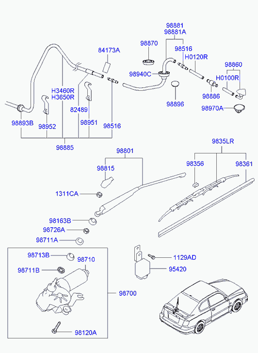 Hyundai 9836022020 - Lamela stergator aaoparts.ro