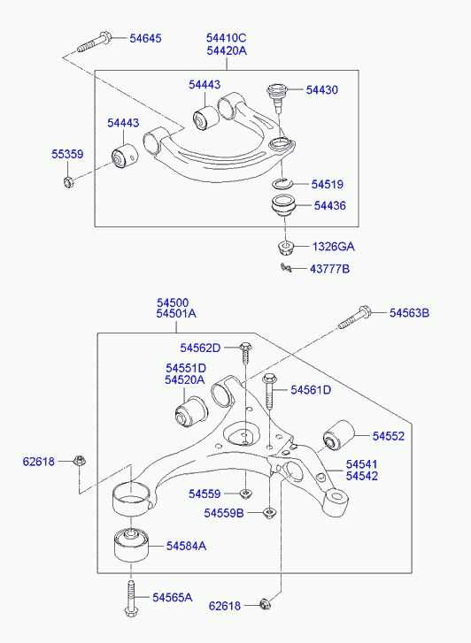 Hyundai 54500-3K500 - Brat, suspensie roata aaoparts.ro