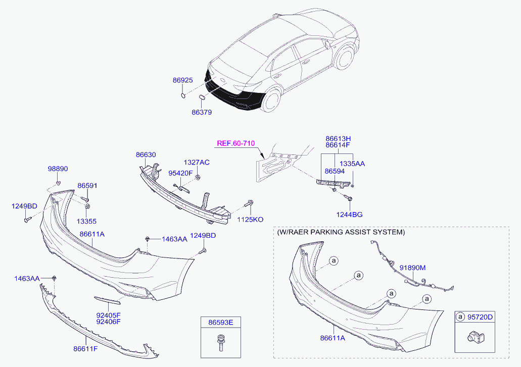 KIA-HYUNDAI 97519-22000 - Clip aaoparts.ro