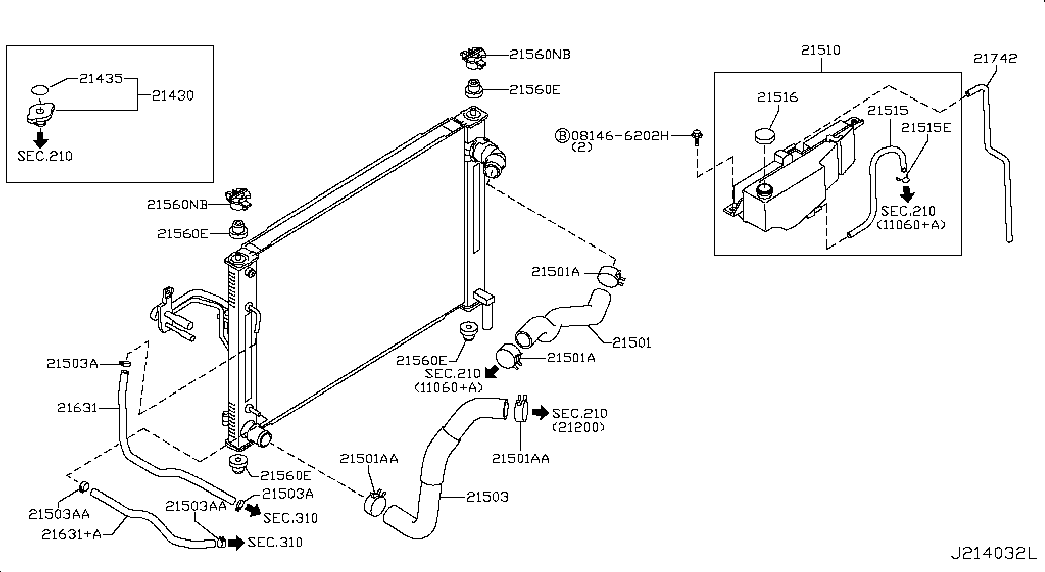 Infiniti 214308997A - Buson,radiator aaoparts.ro