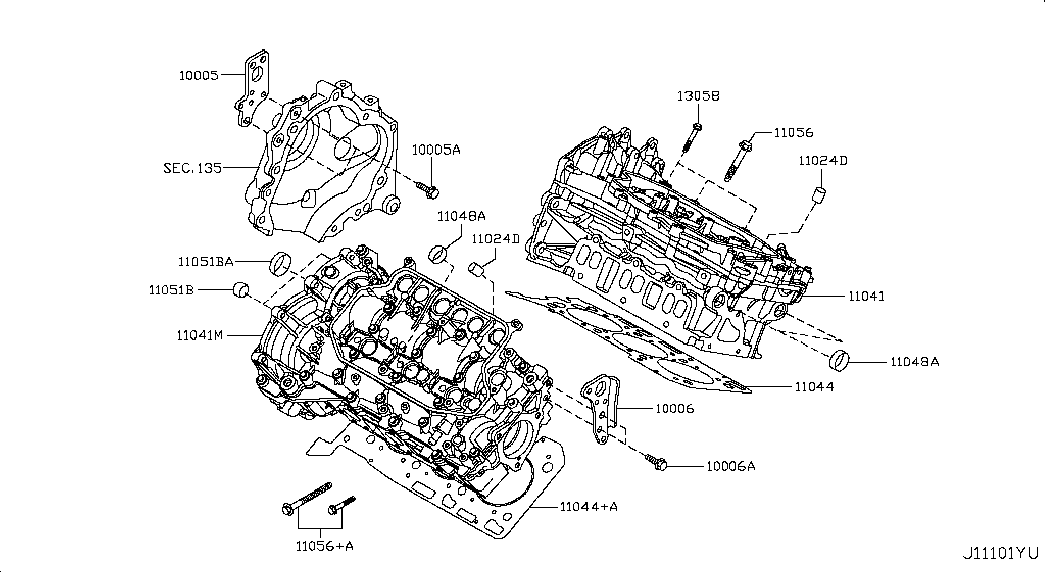 NISSAN 11044-00Q0R - Garnitura, chiulasa aaoparts.ro