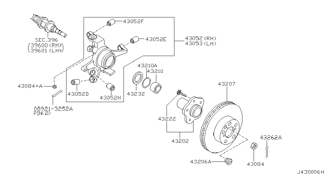 NISSAN 43210-AG000 - Set rulment roata aaoparts.ro