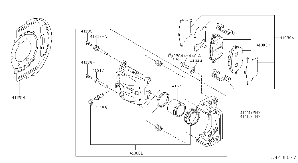 NISSAN 41060-CG090 - Set placute frana,frana disc aaoparts.ro