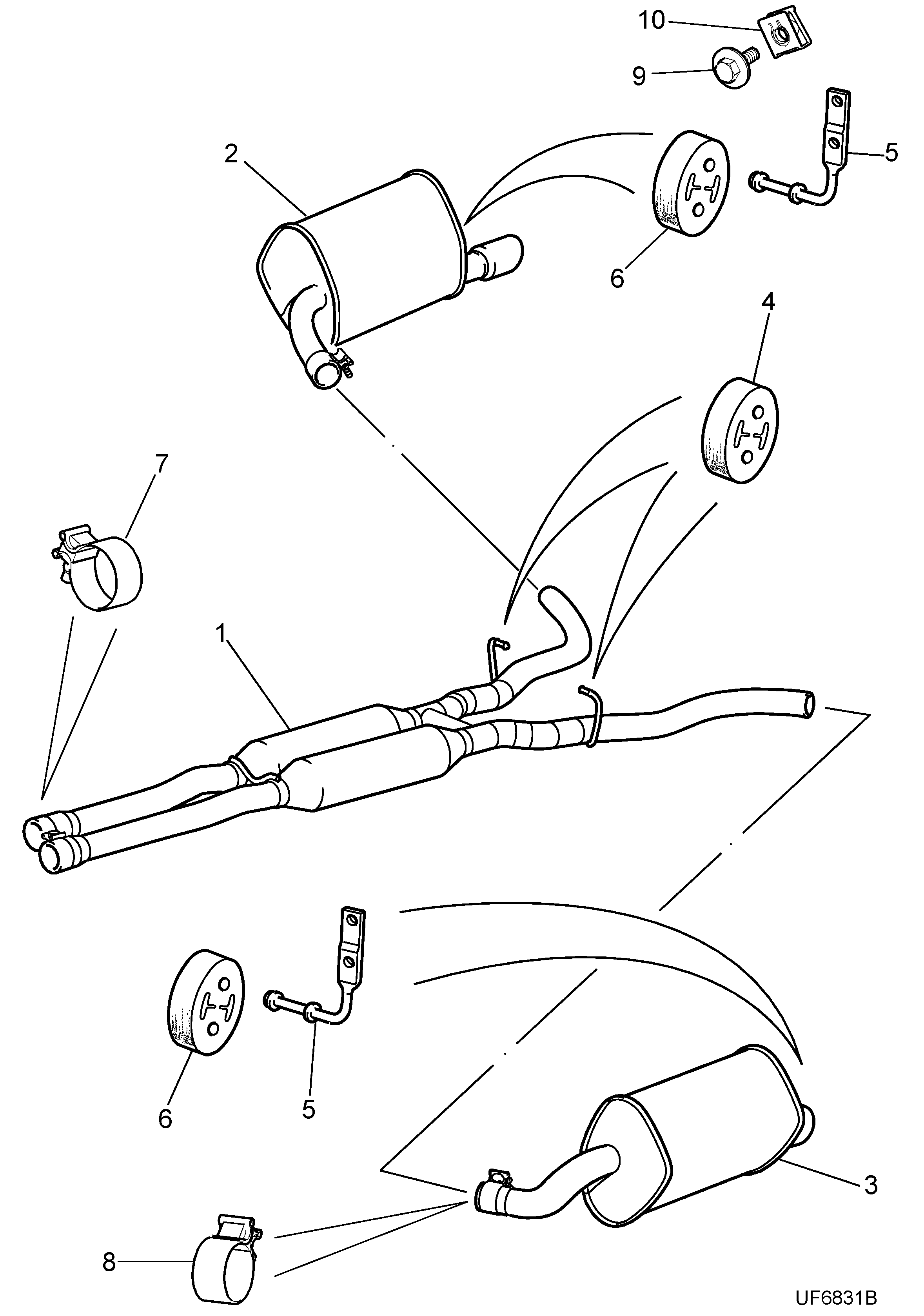 Jaguar XR89283 - Conector teava, sistem de esapament aaoparts.ro