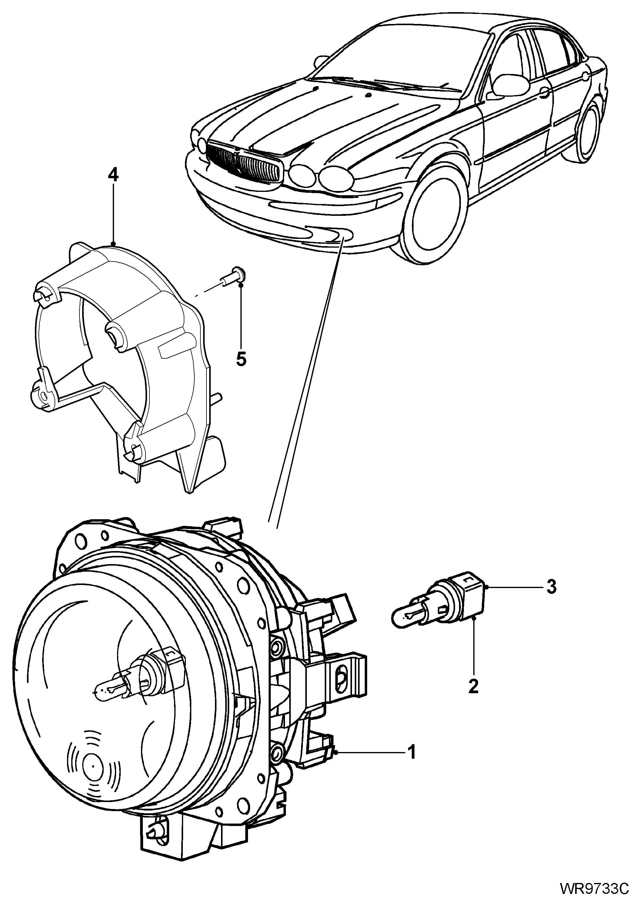 Jaguar XR837532 - Proiector ceata aaoparts.ro