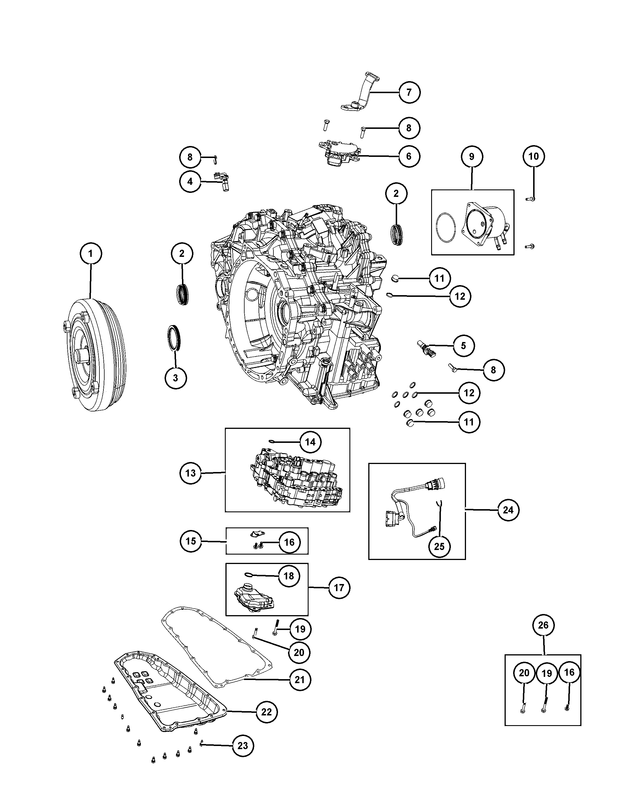 Chrysler 5191 890AA - Filtru hidraulic, cutie de viteze automata aaoparts.ro