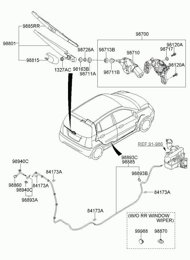 KIA-HYUNDAI 9881207100 - Capac, brat stergator parbriz aaoparts.ro
