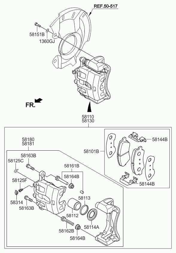 Hyundai 581011RA01 - Set placute frana,frana disc aaoparts.ro