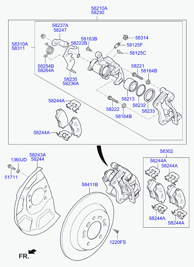 KIA 58302A4B00 - Set placute frana,frana disc aaoparts.ro