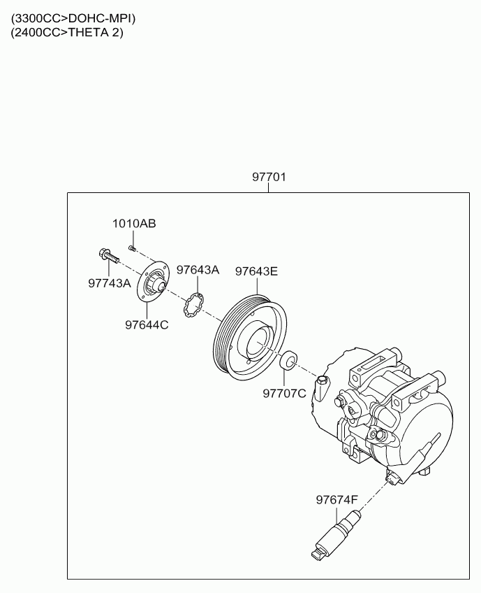 KIA-HYUNDAI 977012P250 - Compresor, climatizare aaoparts.ro